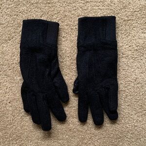 Lands' End Black Gloves size L